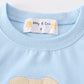 Premium Blue dog applique boy top