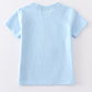 Premium Blue dog applique boy top