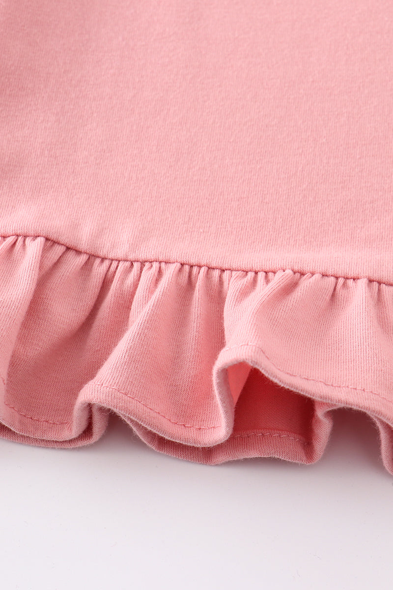 Premium Pink basic ruffle top