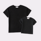 Premium Black basic T-shirt Kids and adult