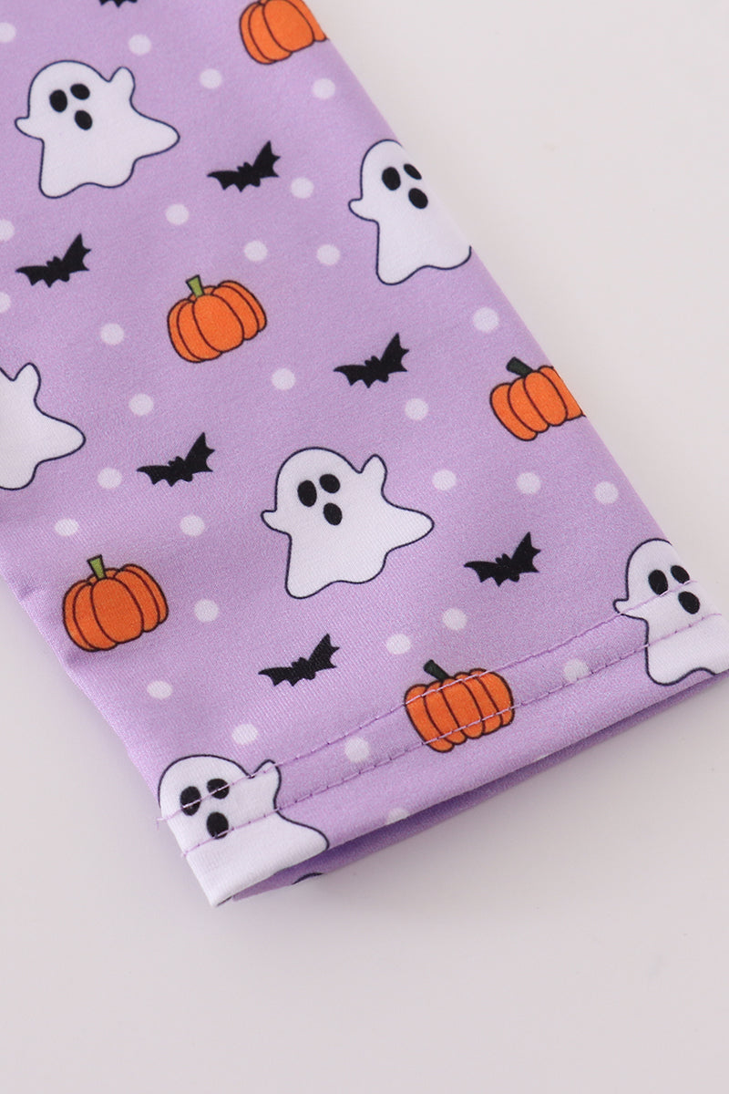 Purple halloween print dress