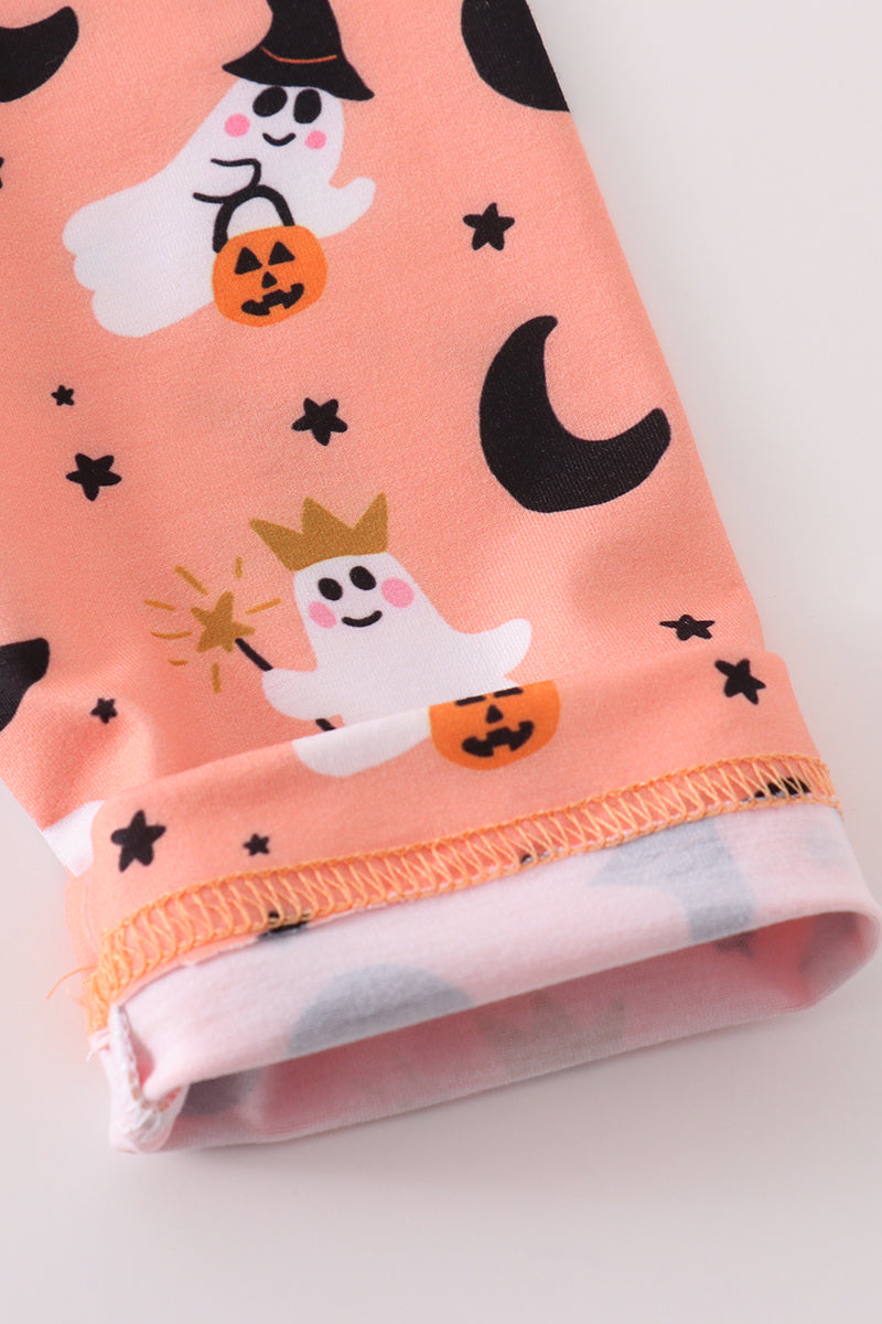 Orange halloween ghost top