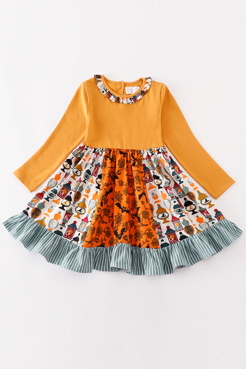 Yellow halloween twirl dress