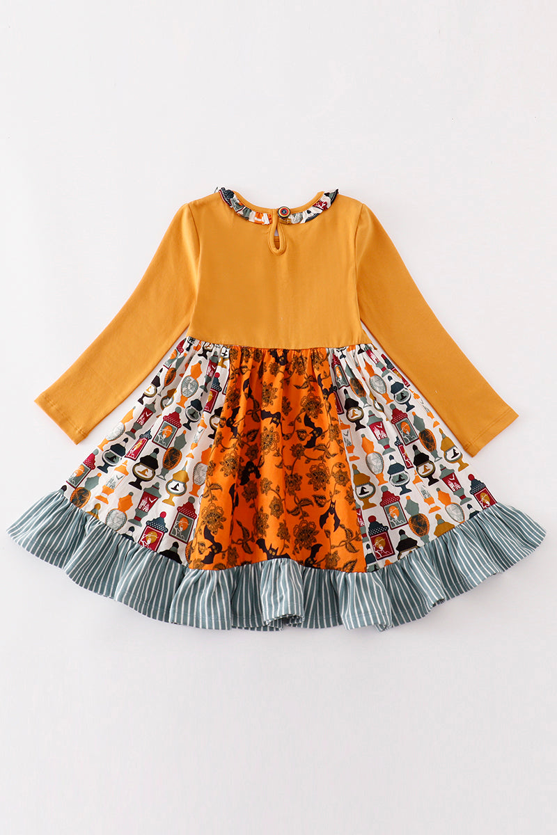 Yellow halloween twirl dress