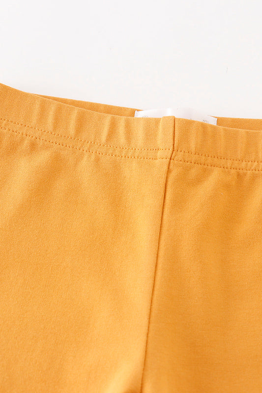 Yellow ruffle girl pants