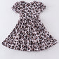 Leopard smocked girl dress mommy&me