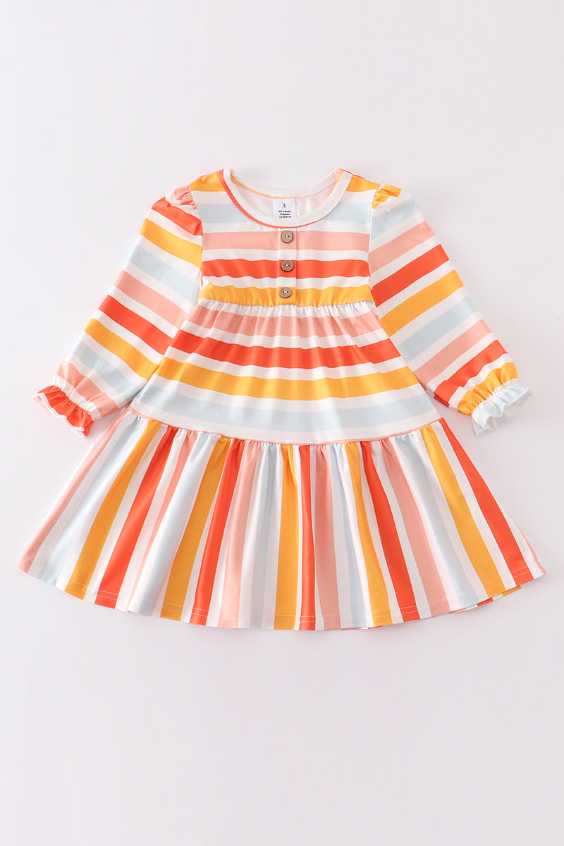 Multicolored stripe dress