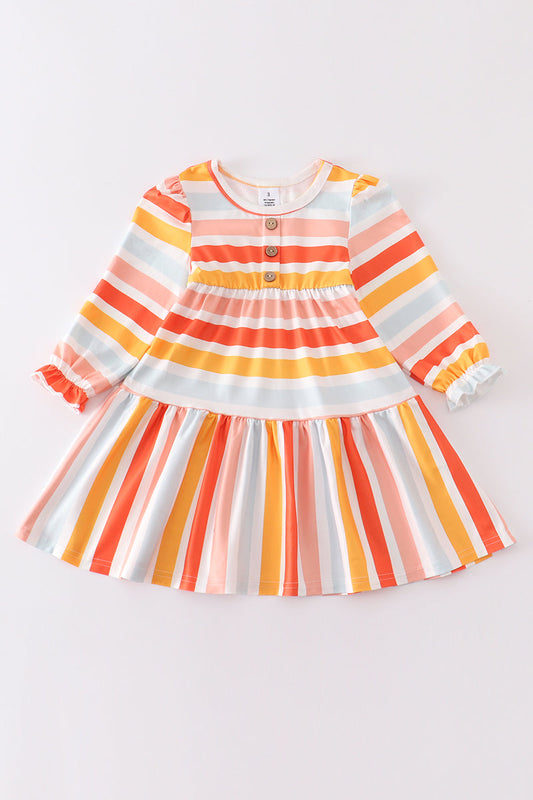 Multicolored stripe dress