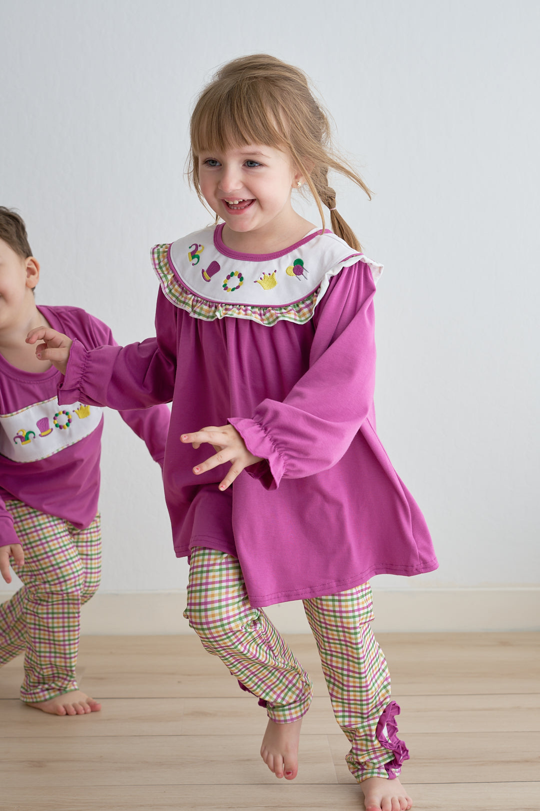 Mardi Gras embroidery dress