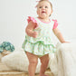 Platinum star print ruffle girl bubble