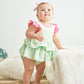 Platinum star print ruffle girl bubble