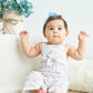 Rainbow print girl jumpsuit