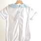 Blue easter cross hand-smocked boy bubble