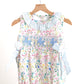 Floral easter bunny hand-smocked girl bubble