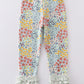 Platinum floral print ruffle girls pants