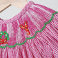 Pink joy hand smocked girl gingham romper