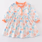 Marine print girl pajamas dress