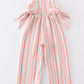 Multicolored stripe girl jumpsuit