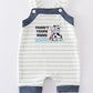 Stripe cow embroidery boy romper - SPELLING ERRORS