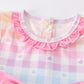 Rainbow pastel plaid girl set