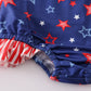 Navy Patriotic star print rashguard girl swimsuit