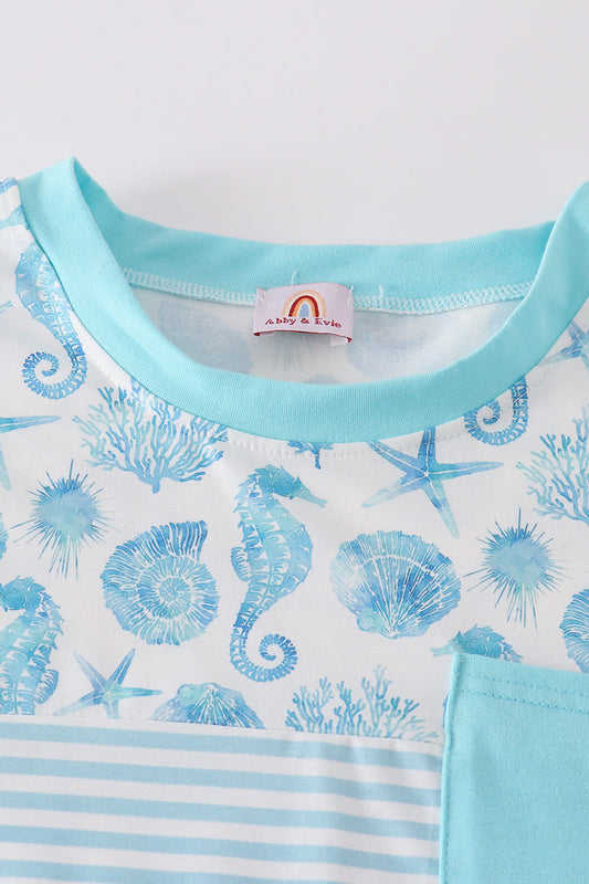 Marine creature print men top