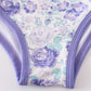 Purple floral print 2pc girl swimsuit