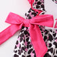 Leopard barbie applique ruffle girl bubble