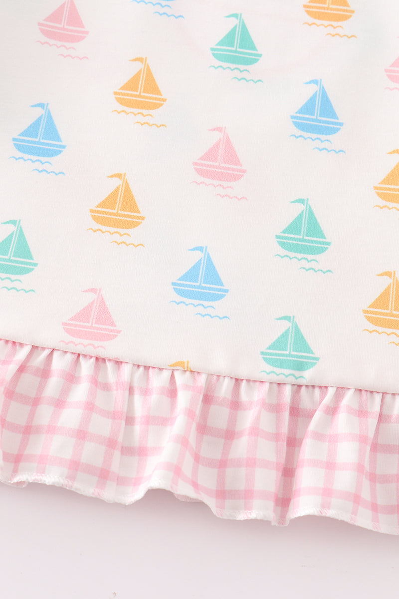 Sailboat baby girl set