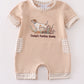 Daddy's hunting buddy embroidery boy romper