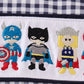 Blue character embroidery boy bubble