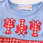 Red plaid lobster applique dress