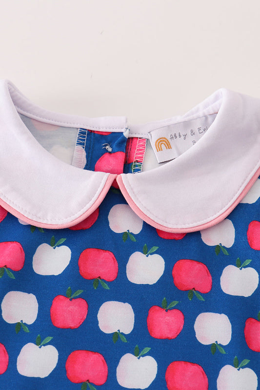 Apple print pocket dress