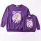 Purple LSU tiger sequin sweatshirt mom & me