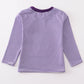 Purple stripe football embroidery top