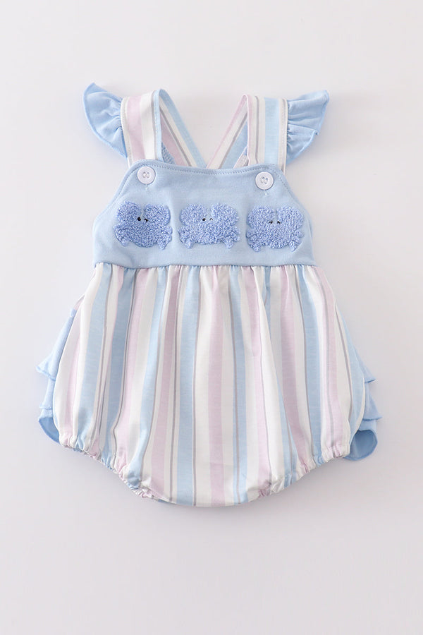 Crab french knot stripe girl bubble