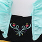 Navy Anna embroidery girl bubble