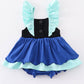 Navy Anna embroidery girl bubble