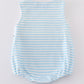Blue stripe tractor embroidery boy bubble