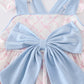 Pink bow girl ruffle dress