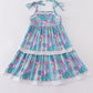 Green jungle bloom tiered mom&me dress