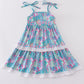 Green jungle bloom tiered mom&me dress