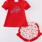 Atlanta baseball applique girl set