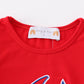 Atlanta baseball applique girl set