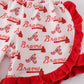 Atlanta baseball applique girl set