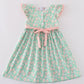 Green floral print mom&me dress