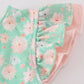 Green floral print mom&me dress