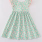 Green floral print mom&me dress