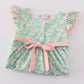 Green floral print mom&me dress