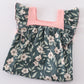 Green forest bloom print girl bubble